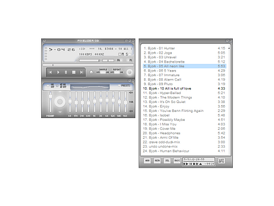 Oldie 2003 grey history skin winamp