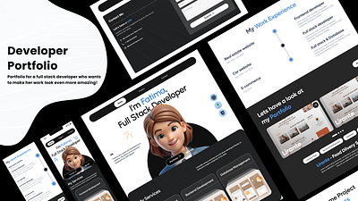 Web Developer Portfolio dashboard design figma illustration landing page service marketplace typography ui ui design uiux user experience ux web app web design website design