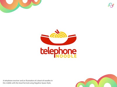 Telephone Noodle Logo bowl brand design brand designer call chopstick food handphone logo design logo designer logo for sale logo idea logo inspiration logomark logotype noodle phone ramen smartphone telephone zzoe iggi