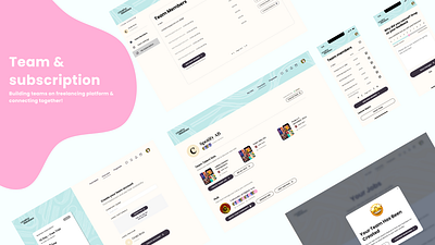 Team Accounts for Freelancing Platform dashboard design figma illustration landing page service marketplace typography ui uiux user experience ux web app web design website design