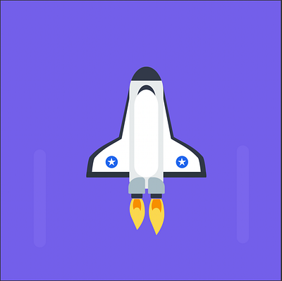 Space Rocket 2d animation after effects animation motion graphics