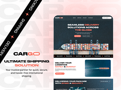 CARGO SHIPPING WEB UI DESIGN 3d animation branding motion graphics ui