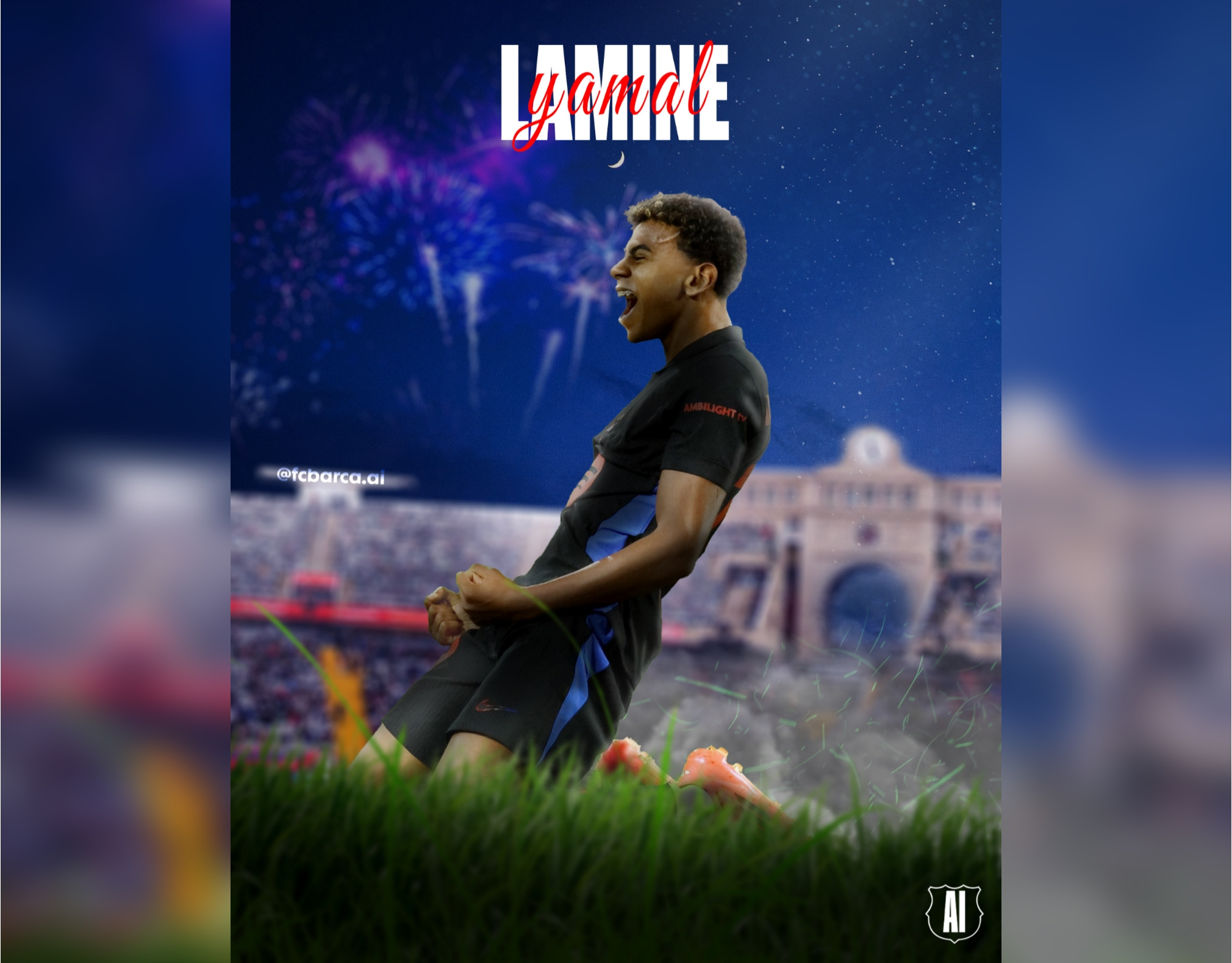 Lamine Yamal Poster Design barca barcelona design fcbarcelona football football designs football poster graphic design ideas lamine lamine yamal matchday matchday poster design messi soccer yamal