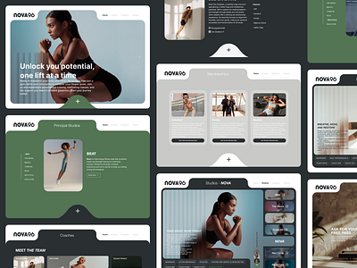 Fitness/Gym Website Design - Nova 96 crossfit fitness gym product design ui uxui web design website workout