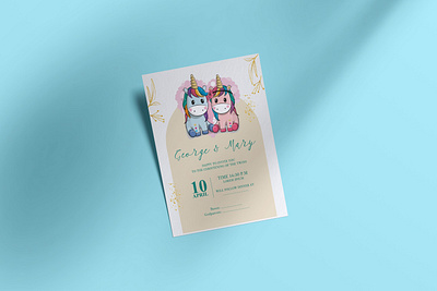 Christening Invitation graphic design