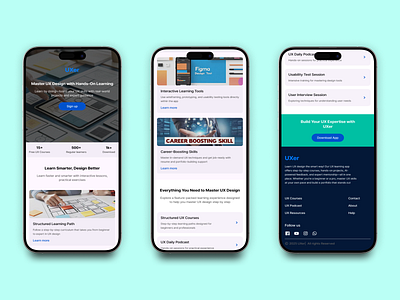 Mobile Landing Page app design product design uiux design user experience design ux ux design web design