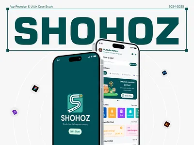 SHOHOZ APP REDESIGN & CASE STUDY app design app redesign apps design branding design figma figma design graphic design landing page design logo ride app design shohoz app ui ui design ui ux ui ux design ux design web design