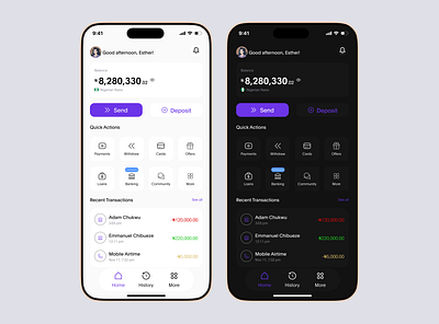 Fintech home page app finance fintech homepage money ui ux