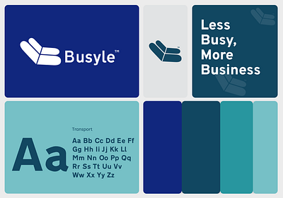 Branding For Busyle, The Future Of Travel Business brandidentity branding colorpalette logo typography