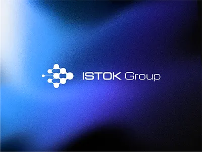 ISTOK logo ai art branding company connections data design gradient grain texture graphic design identity illustrator logo logo type logosign network startup team ui vector