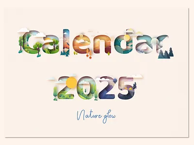 NATURE GLOW : CALENDAR 2025 (PAPER CUT) 2025 a4 calendar a4calendar adventure calendar calendar 2025 calendar2025 camping design design graphic design illustration montain nature nature glow paper cut paper cut design papercut papercutdesign vector