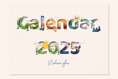 NATURE GLOW : CALENDAR 2025 (PAPER CUT) 2025 a4 calendar a4calendar adventure calendar calendar 2025 calendar2025 camping design design graphic design illustration montain nature nature glow paper cut paper cut design papercut papercutdesign vector