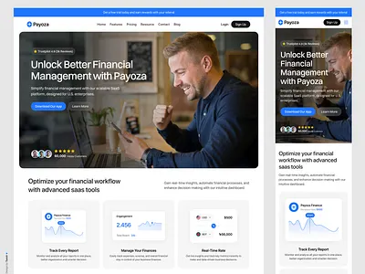 Payoza Fintech Website ✨ financialwebsite fintechwebsite landing page uidesign web design website