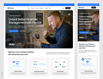Payoza Fintech Website ✨ financialwebsite fintechwebsite landing page uidesign web design website