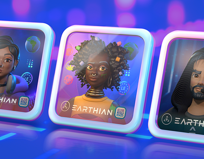 Earthians Web3 Passports | NFT 3d animation branding character design logo nft web3