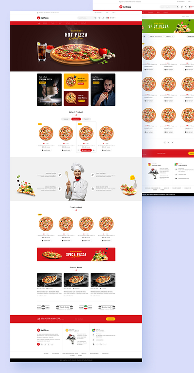 Online Pizza Ordering Website design food ordering graphic design illustration ui ux website