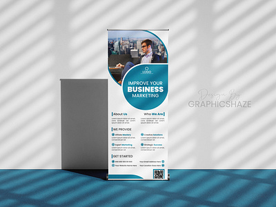 Graphics Haze roll up banner design for business and marketing adobe illustrator advertising banner banner design brand identity branding design dl flyer graphic design graphics haze graphicshaze logo pop up print print banner roll up stand banner visual