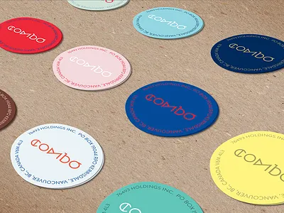 Sticker design branding color stickers typography