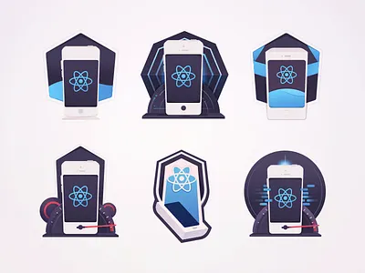 The Evolution of a Badge badge badges coding electric experiments iterations phone process react react native speed