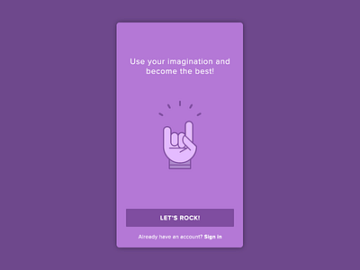 Let's rock screen android colorfull flat ios mobile screen ui ux