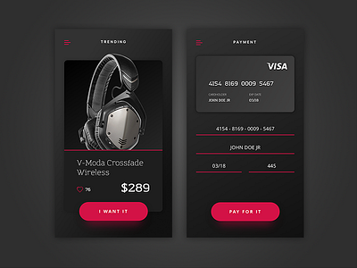 Nick Parker Daily UI #4 app buy card daily form headphones mobile nickparker payment product ui