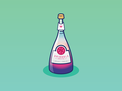 With love, Dribbble invite! bottle dribbble dribbble invite illustration invite invites potion