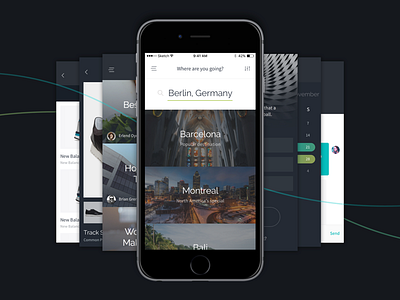 Routes UI Kit hotels ios social travel ui kit