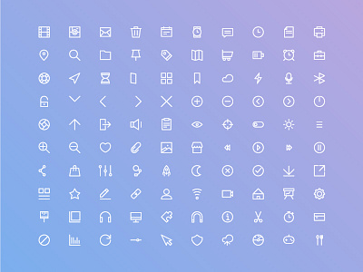 Basic Ui Set. app flat free icon iconography icons infography stroke ui ux vector web design