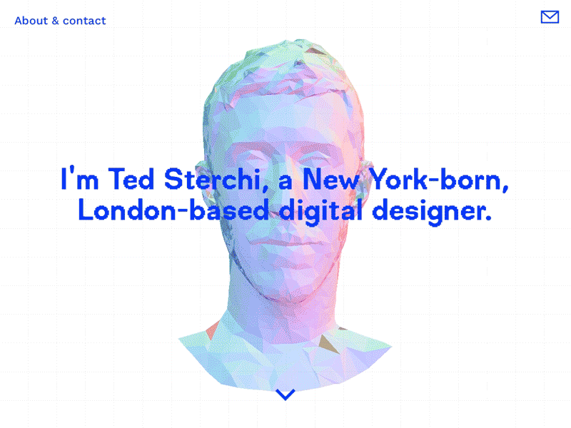 New folio - 🌴 TED.ZONE 🌴 3d blue cinema4d digital folio ik iridescent javascript rainbow three.js website