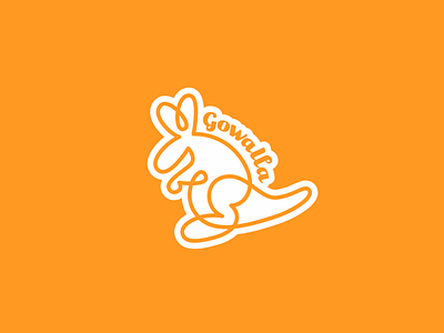 Gowalla logo orange startup sticker tech