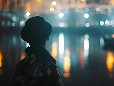 Down the Main bouquet camouflage hat lights music river singer songwriter water