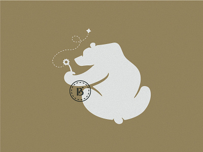 Bear Pt.II bear bee buzz flower illustration