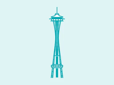 Space Needle! architecture building icon map seattle space needle washington