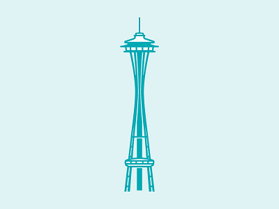 Space Needle! architecture building icon map seattle space needle washington