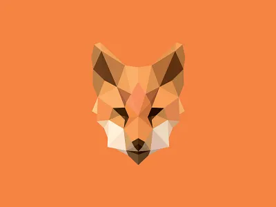 Fox animals fox illustration logo2016 logos logoset lowpoly mask orange polygonal polygons trend