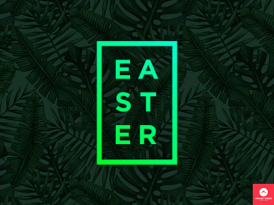 EA ST ER church easter gotham gradient green palm spring