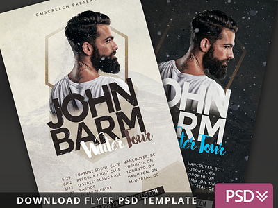 DJ Winter Tour Dates 2 Flyer Template buy flyer graphicriver