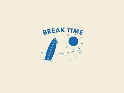 Break Time beach brand break chill logo sand simple surf vector