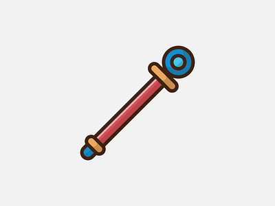 Questing Essentials - Magic Rod Icon design icon icon design iconography ui user interface userinterface ux video games zelda
