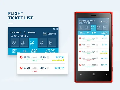 Flight Ticket List airline app travel app turkish airlines windows phone app