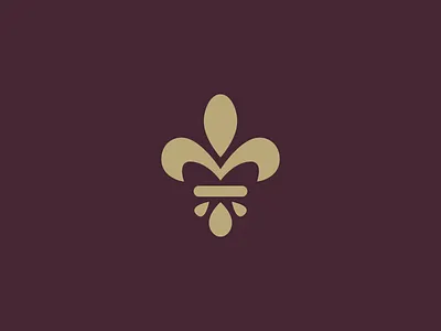 Fleur de Lis fleur de lis flower gold icon illustration logo louisiana new orleans purple