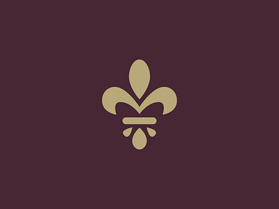 Fleur de Lis fleur de lis flower gold icon illustration logo louisiana new orleans purple