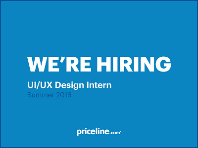 Summer Internship with priceline.com! 2016 design email hiring html email intern internship rwd summer ui ux