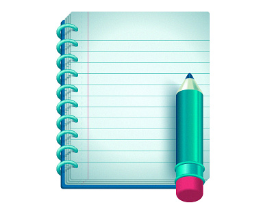Notebook illustration notepad pencil vector