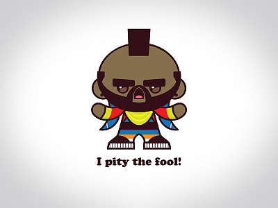 "Bad Attitude" Baracas 80s a team character character design chibi cute illustration japanese kawaii mr.t television