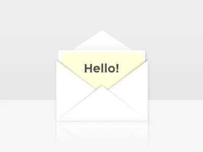 Envelope clean crisp envelope hello icon mail message minimal ui welcome