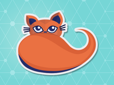 Kitty Sticker cat illustration kitty meow sticker vector