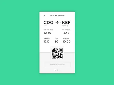 Boarding pass boarding pass card clean minimal open plane travel ui user experience user interface ux white