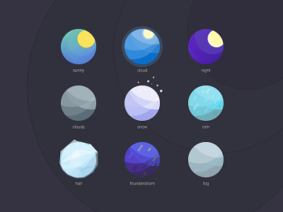 Weather icons cloud design fog icon night rain sketch snow sun ui weather