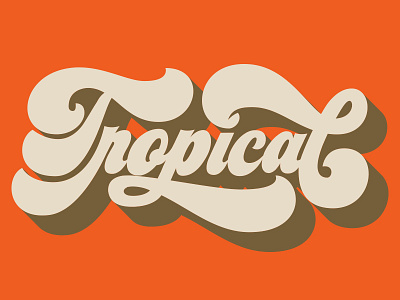 Tropical brush design florida handlettering illustrator lettering type typography